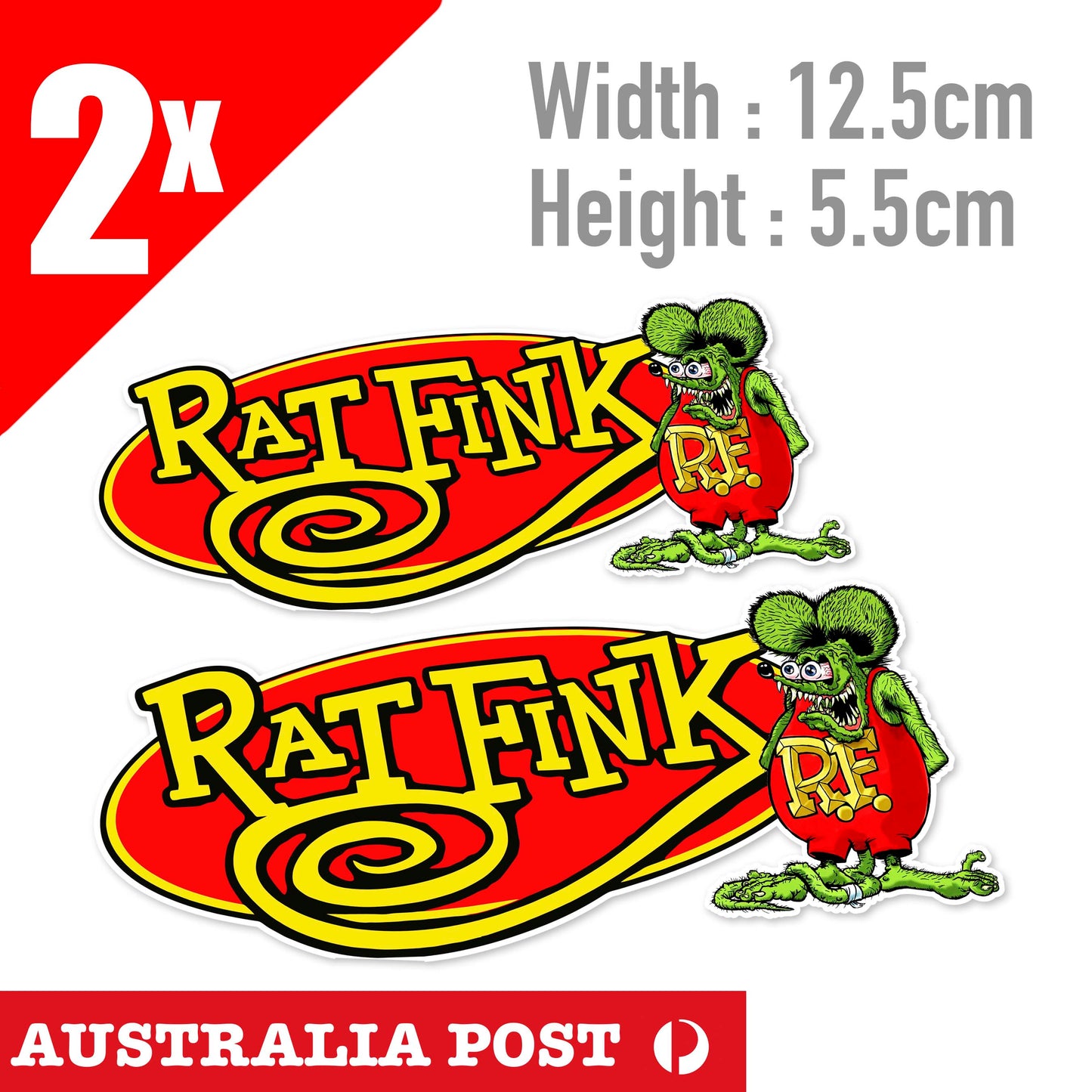 Rat Fink Logo Stickers