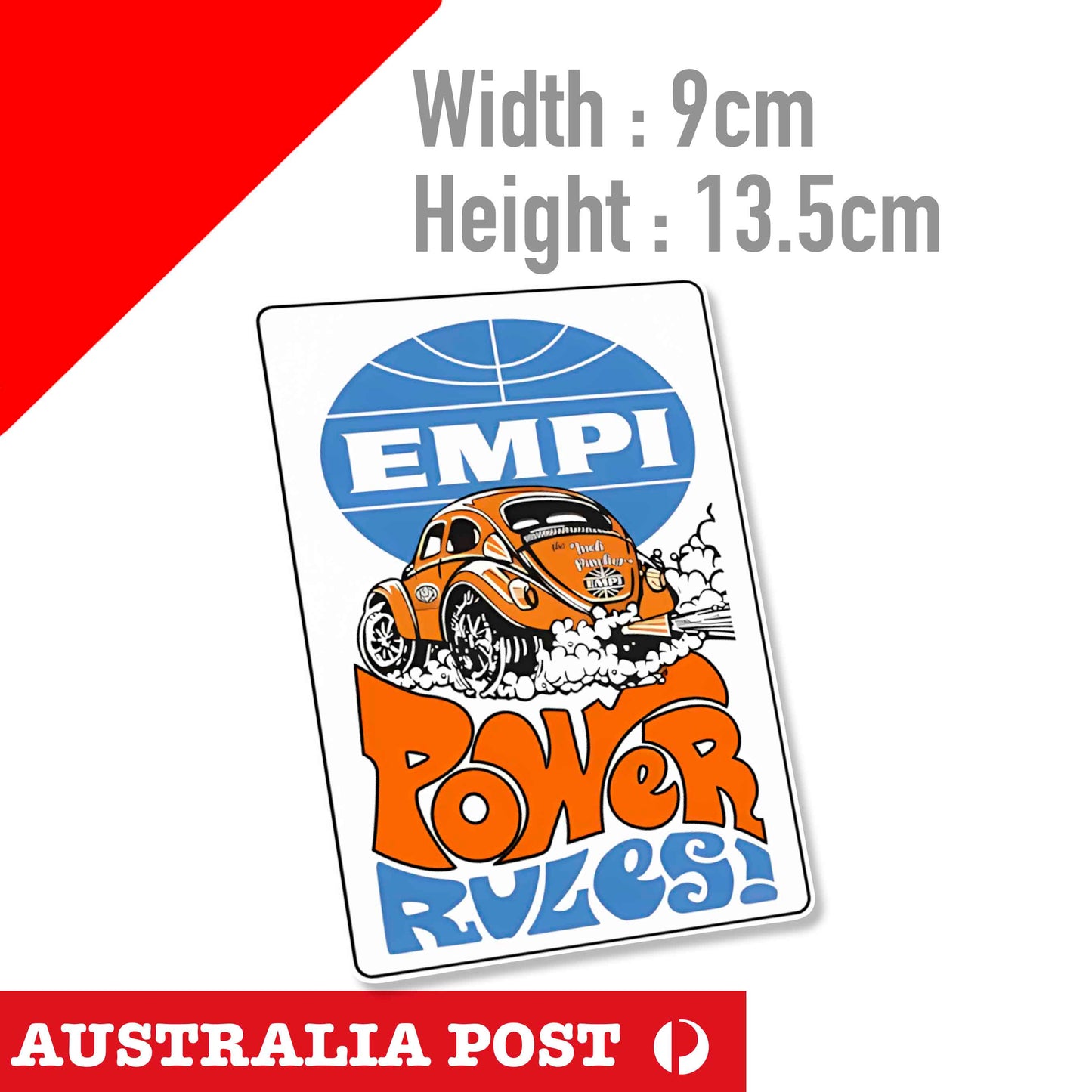 EMPI Power Rules - Vintage Racing Inch Pincher Bug Sticker