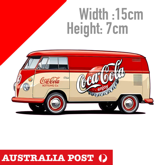 Volkswagen Bus Combi Coca Cola  Car Sticker