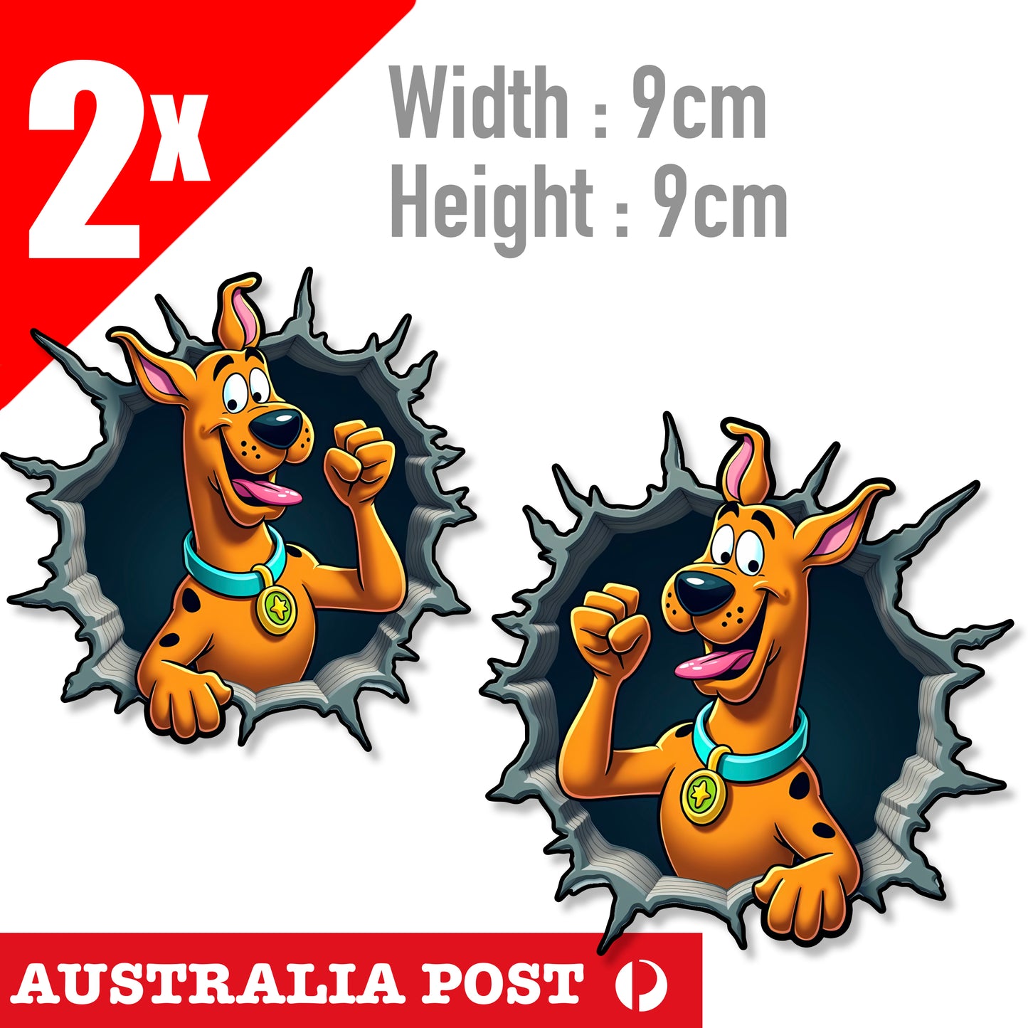 Scooby Doo Funny Car Window Stickers