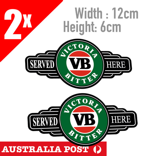 VB Beer Logo Serve Here Black Sign, Victoria Bitter Beer Logo Sticker