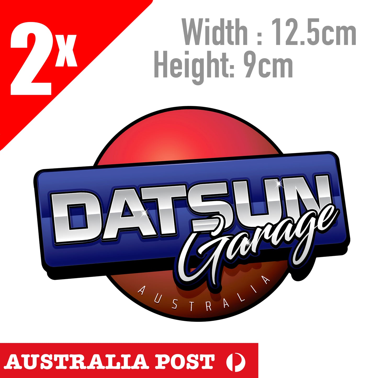 DATSUN / Nissan AUSTRALIA JDM Car Logo 2x Sticker