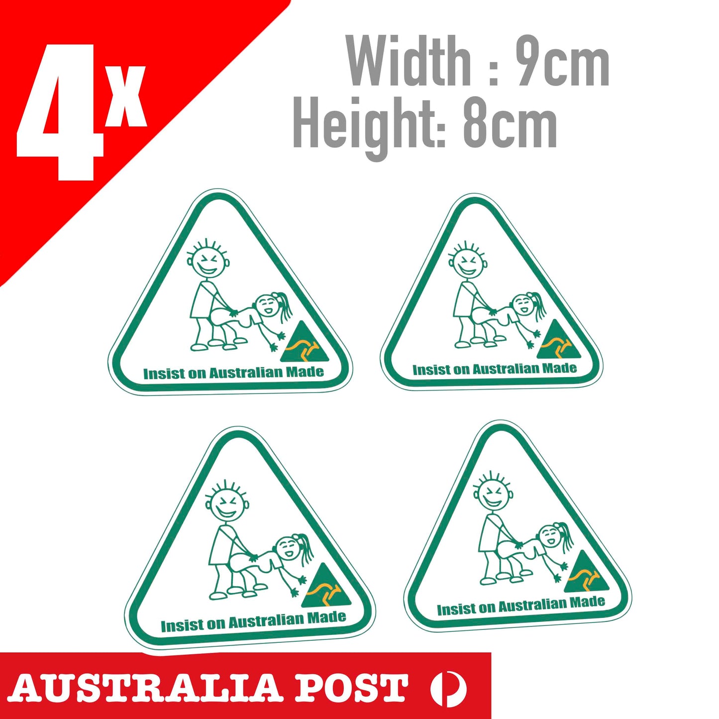 Australian Made Kangaroo Logo Funny Sticker