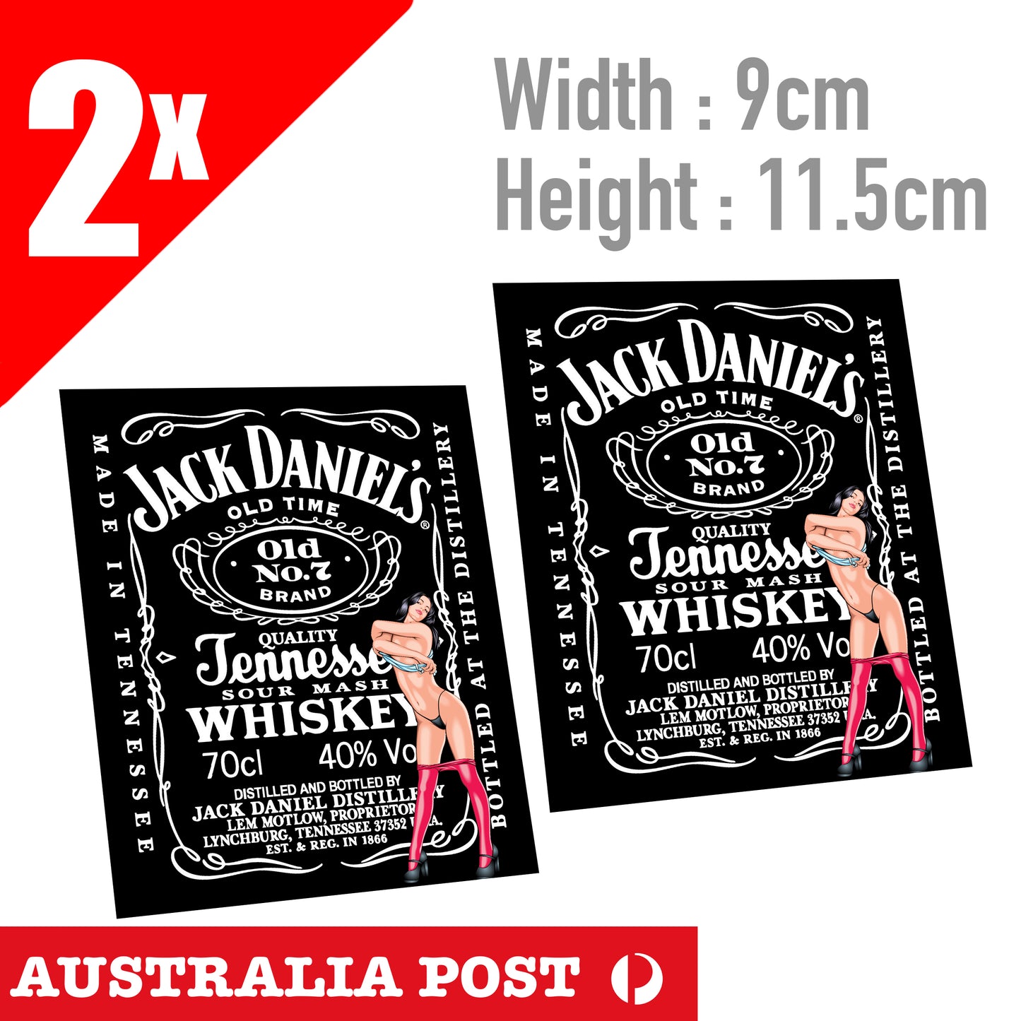 Jack Daniels Whiskey Label Sexy Pin Up Girl Sticker