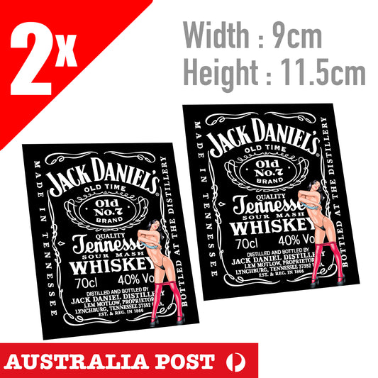 Jack Daniels Whiskey Label Sexy Pin Up Girl Sticker