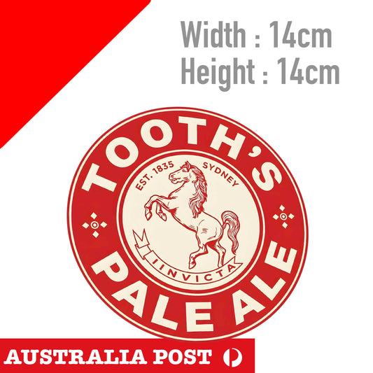 Tooth's Pale Ale Sticker | toolbox, car or home window, laptop Sticker