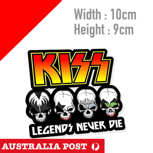 KISS ROCK Band SKULL Logo , KISS Logo Decal Sticke