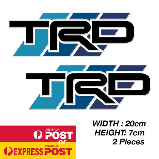 TOYOTA TRD Blue Stripes Logo Sticker