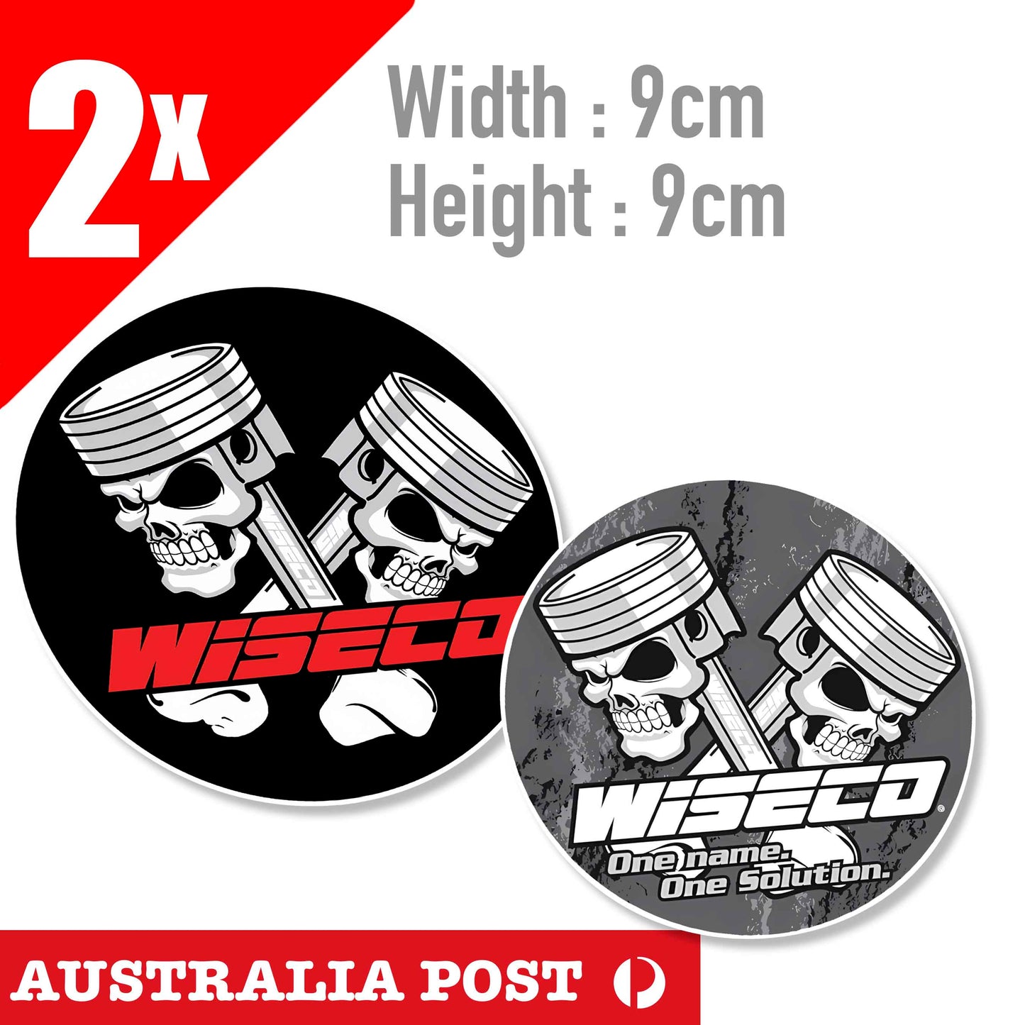 WISECO Performance Pistons - Racing Piston Skull Head Round Sticker