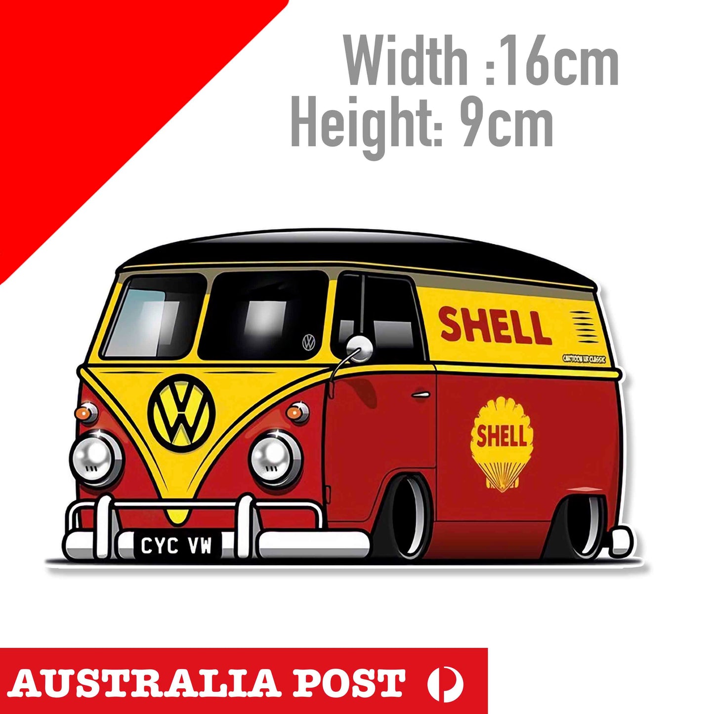 Volkswagen Bus Van Combi  SHELL Sticker