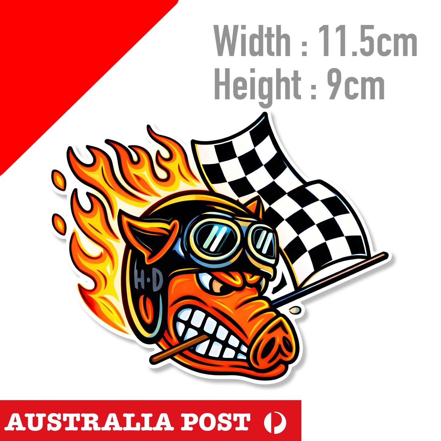 HARLEY DAVIDSON MOTORCYCLE Fast Johnnie Piglet Logo, Fuel Tank, Motorcycle Sticker