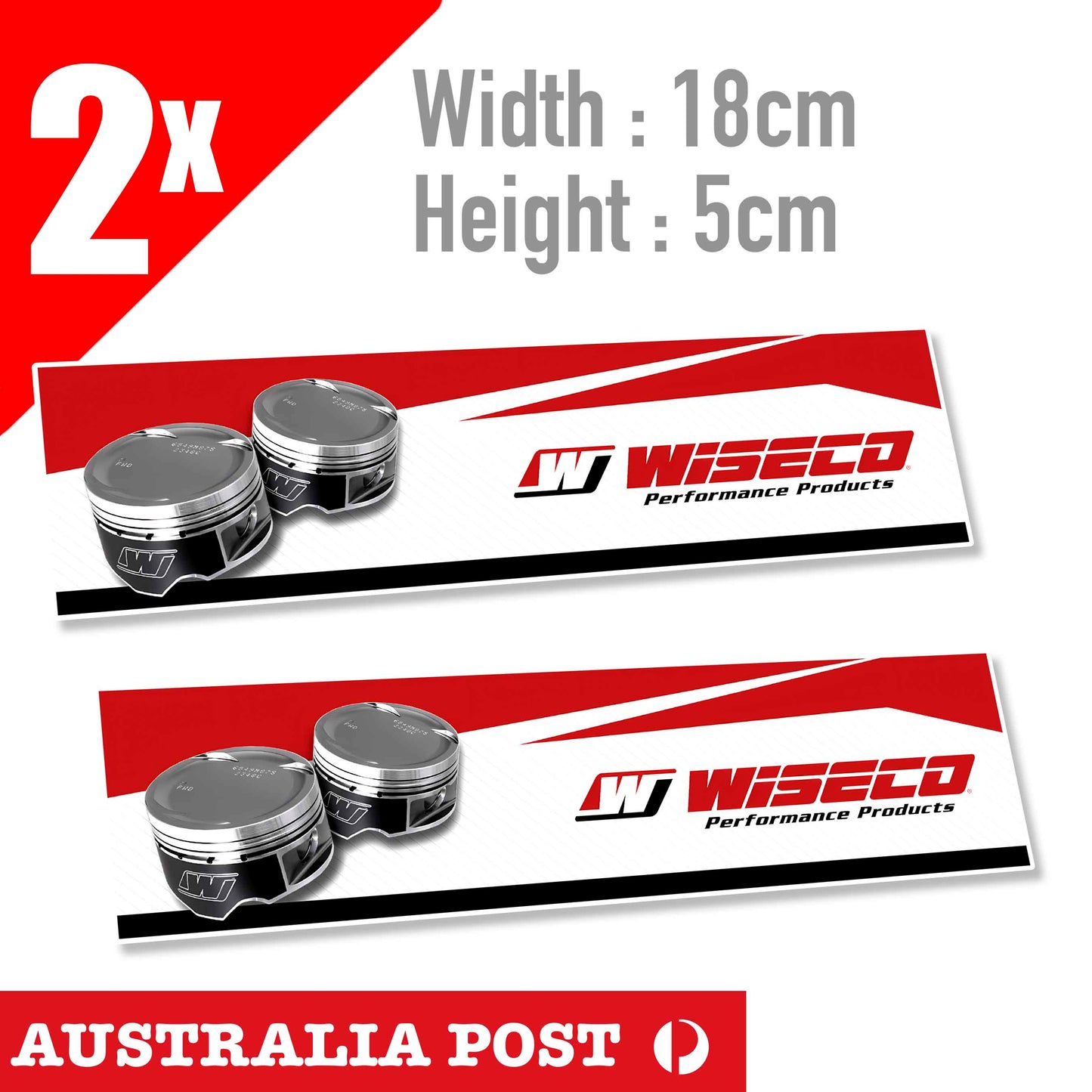 WISECO Performance Pistons - Racing Piston Banner Sticker