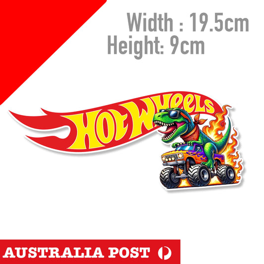 Hot Wheels Banner , Hot Wheels Monster Truck Dinosaur Logo Sticker