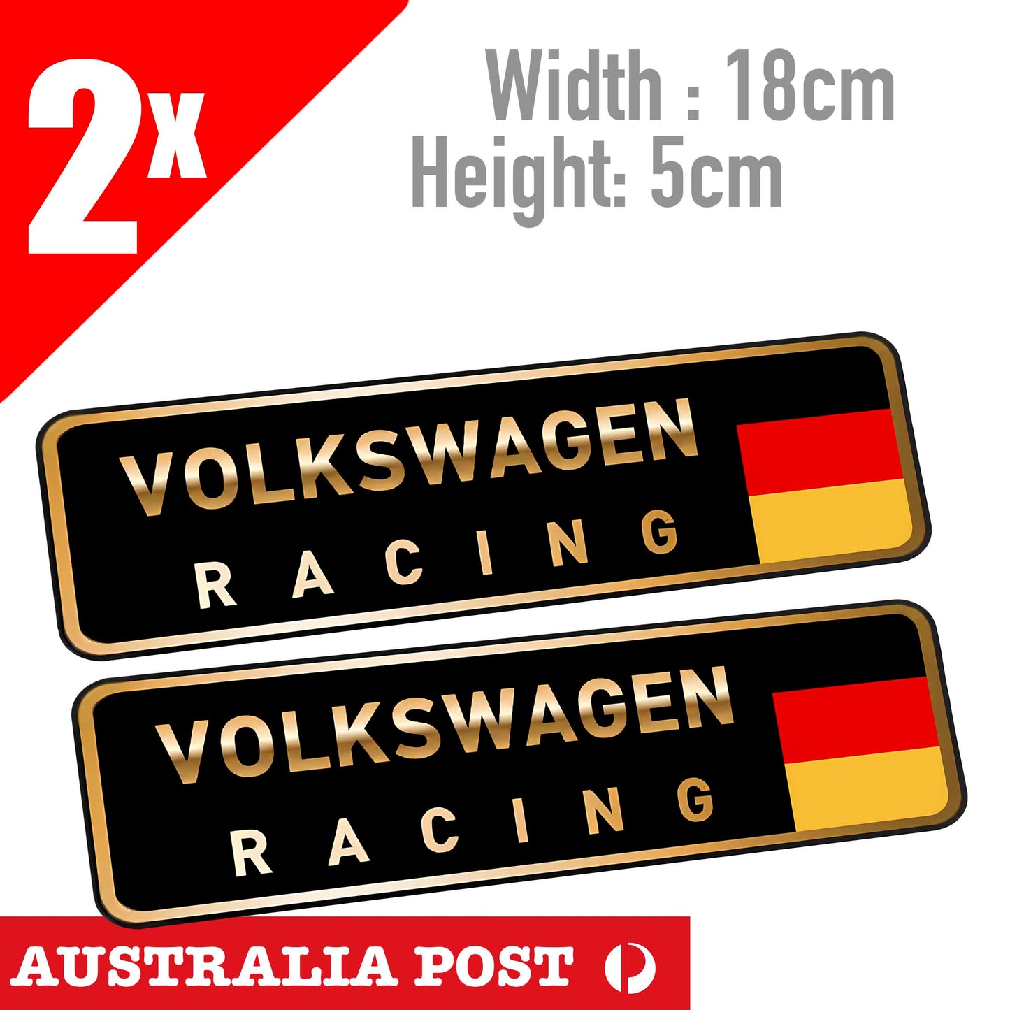 Volkswagen Racing Banner German Flag Sticker