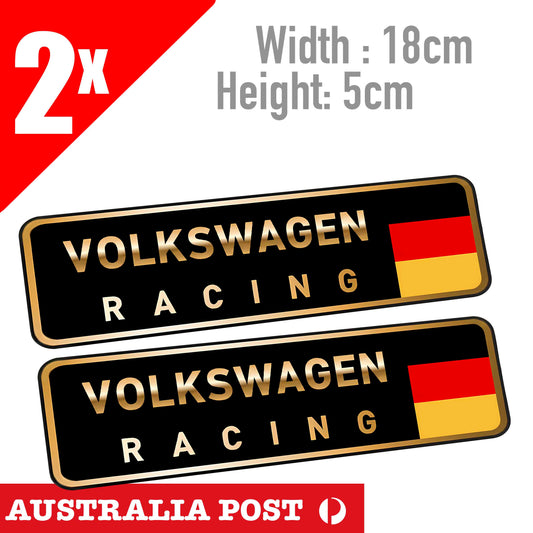 Volkswagen Racing Banner German Flag Sticker