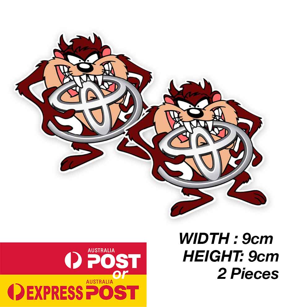 Toyota Logo Tasmanian Devil Tornado Sticker
