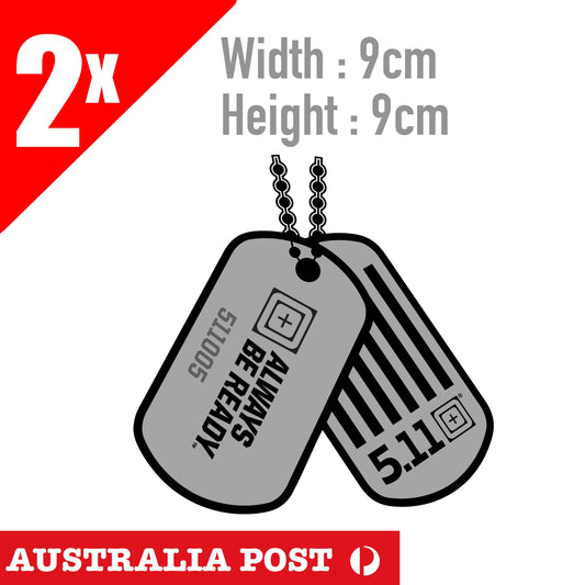 5.11 Tactical Military  ID Plate American Flag Sticker