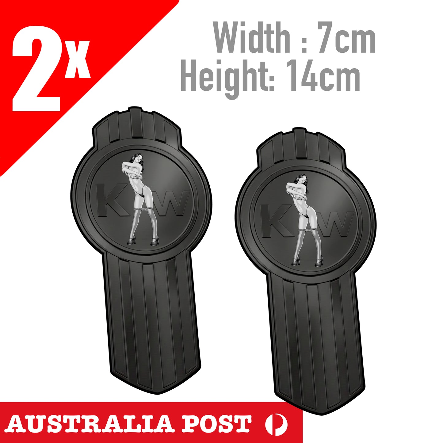 Kenworth Truck Logo Stealth Black, Kenworth Truck Truck Sexy Brunet Stickers