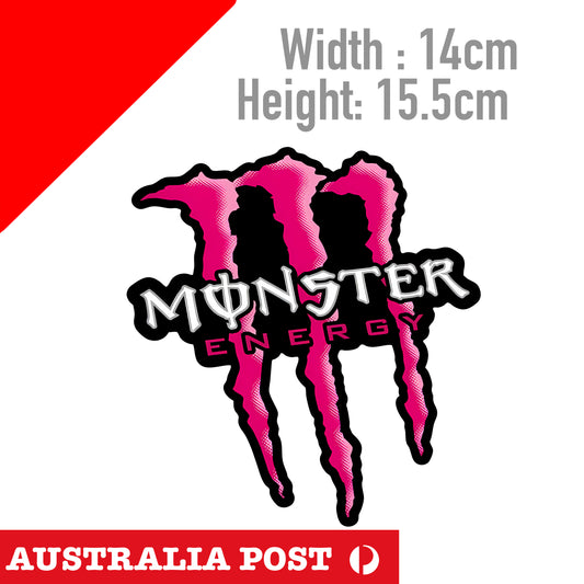Monster Energy Drink Pink Logo Truck , Toolbox , Fridge , Bar Large Sticker