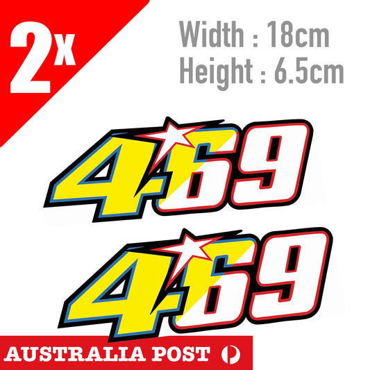 Nicky Hayden Rossi 469 46 69 Stickers