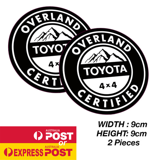 TOYOTA TRD Vintage OVERLAND Certificate Off Road Logo Sticker