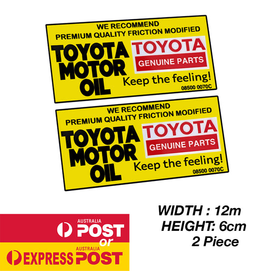 TOYOTA Motor Oil Keep the Feeling Stickers
