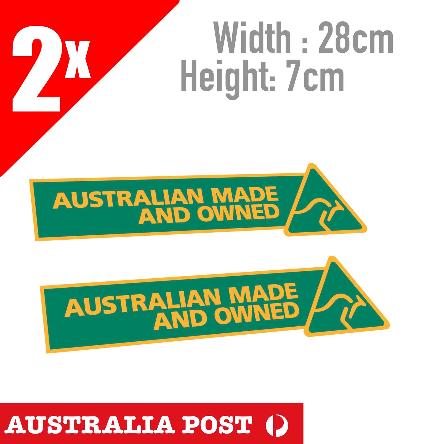 Australian Made Kangaroo  Logo Banner Large Sticker