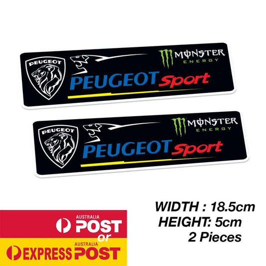 Monster Energy PEUGEOT Racing Banner Sticker