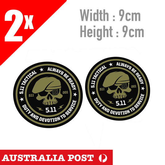 Share 5.11 Tactical Skull Soldier Always Ready Round Sticker