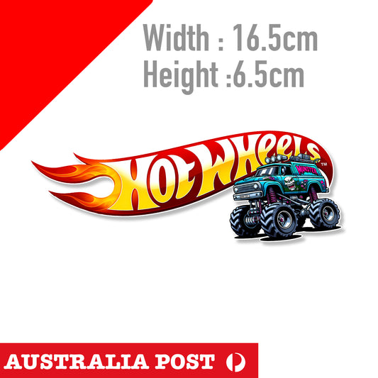 Monster Car , Hot Wheels Logo, Monster Truck Sticker