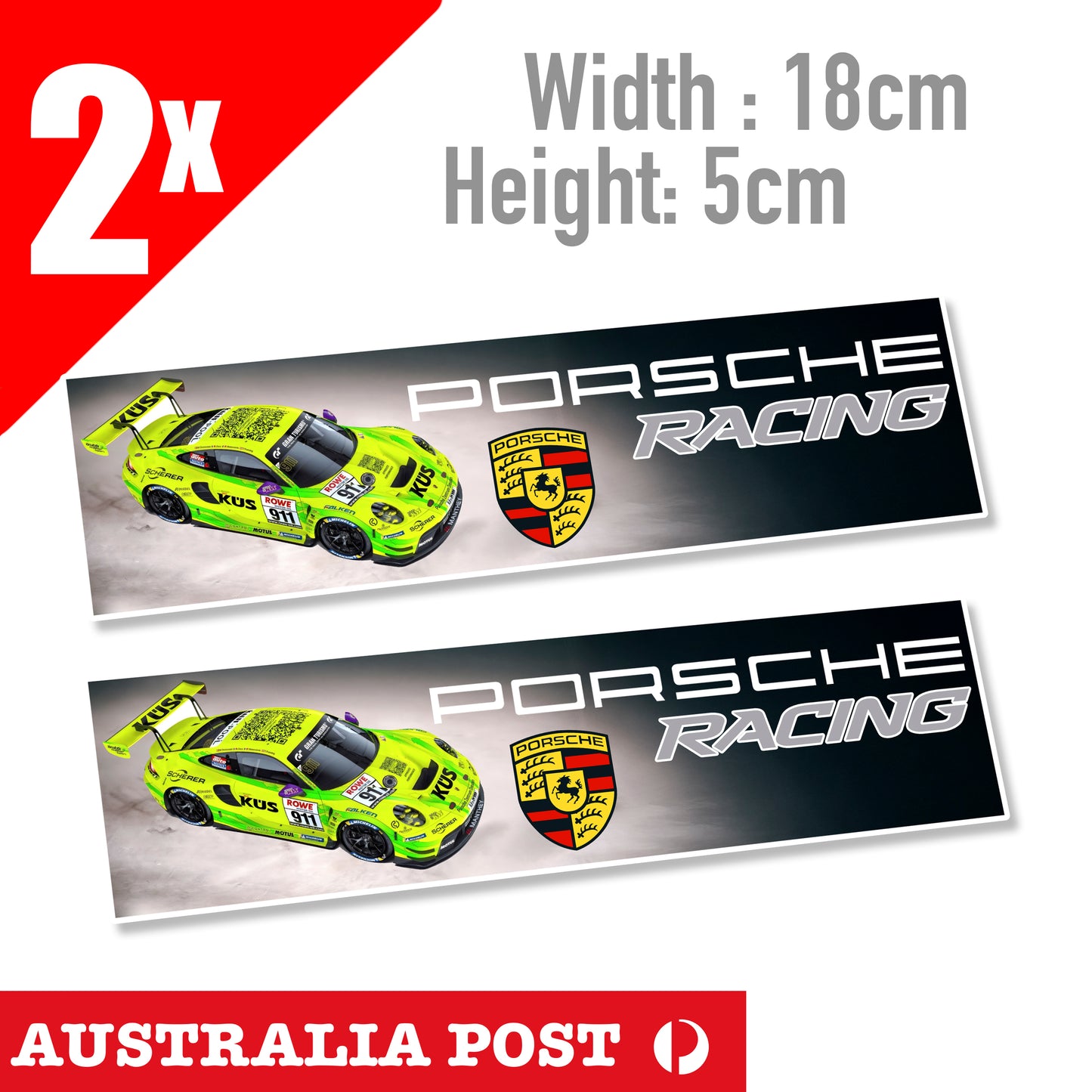 Porsche Racing Banner , Cayenne GTS, Boxter Car Classic Sticker
