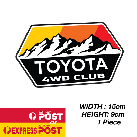TOYOTA 4WD Club Mountain Vintage Sticker