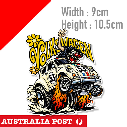 Muscle Car Piston Old School Ratfink Rat Fink classic HOT ROD Sticker