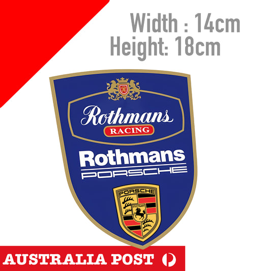 Porsche Rothmans Logo , Cayenne GTS, Boxter Car Classic Large Sticker