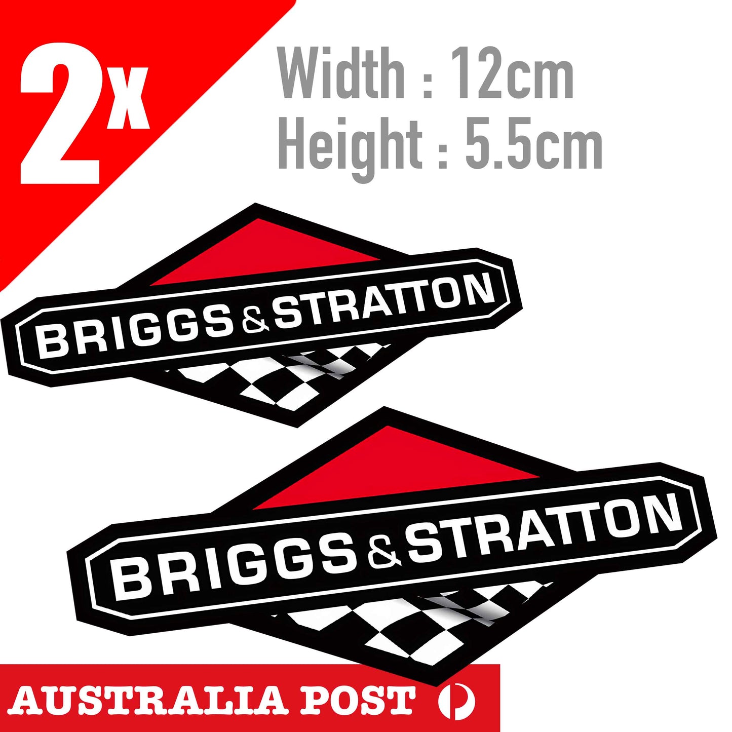 BRIGGS & STRATTON Flag Vintage Racing Go Kart Stickers