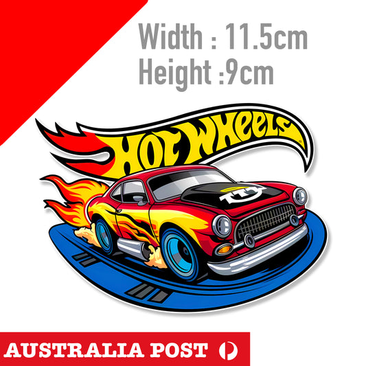 Muscle Car With Flames, Hot Wheels Logo, Monster Truck  Sticker