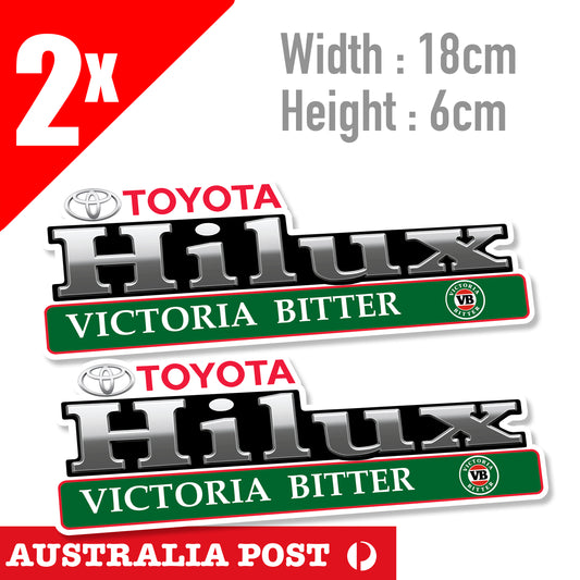 VB Sticker Suit Bar Camping Victoria Bitter Victoria Bitter x2 TOYOTA Hilux  Sticker