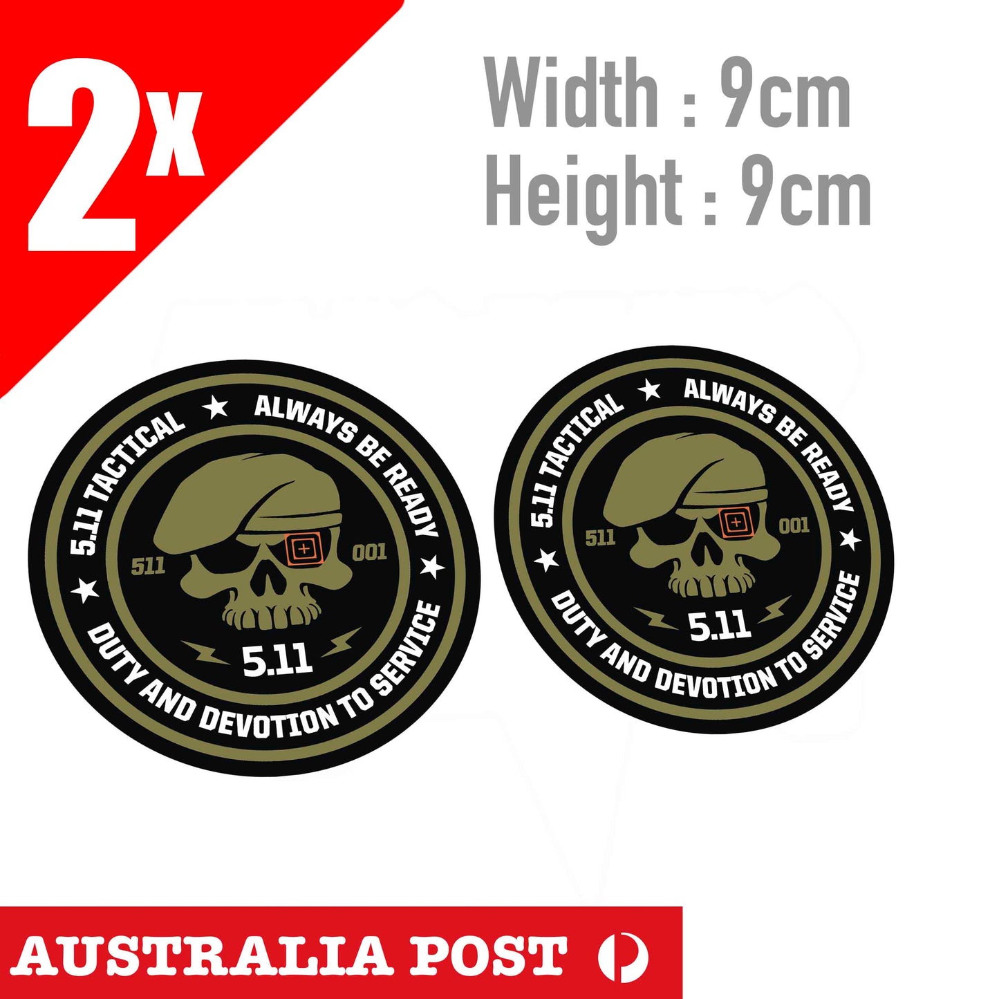 Share 5.11 Tactical Skull Soldier Always Ready Round Stickers