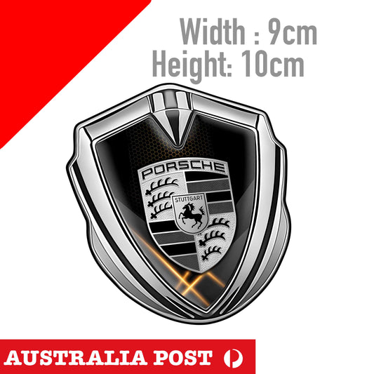 Porsche badge Gold, Cayenne GTS, Boxter  badge Style Car Classic Sticker