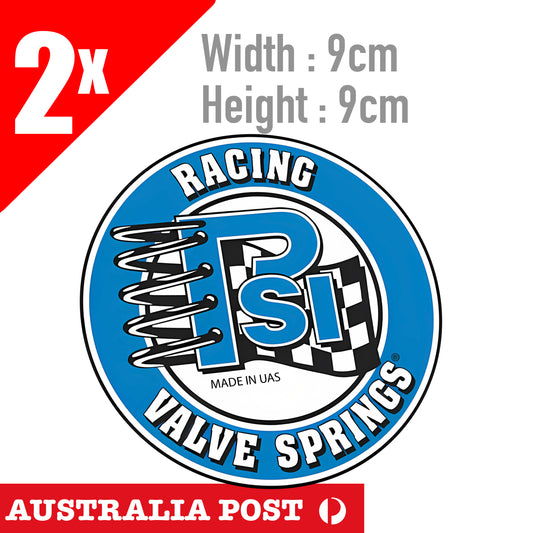 PSI Racing Valve Springs - Made In The USA - Vintage Round Logo Sticker