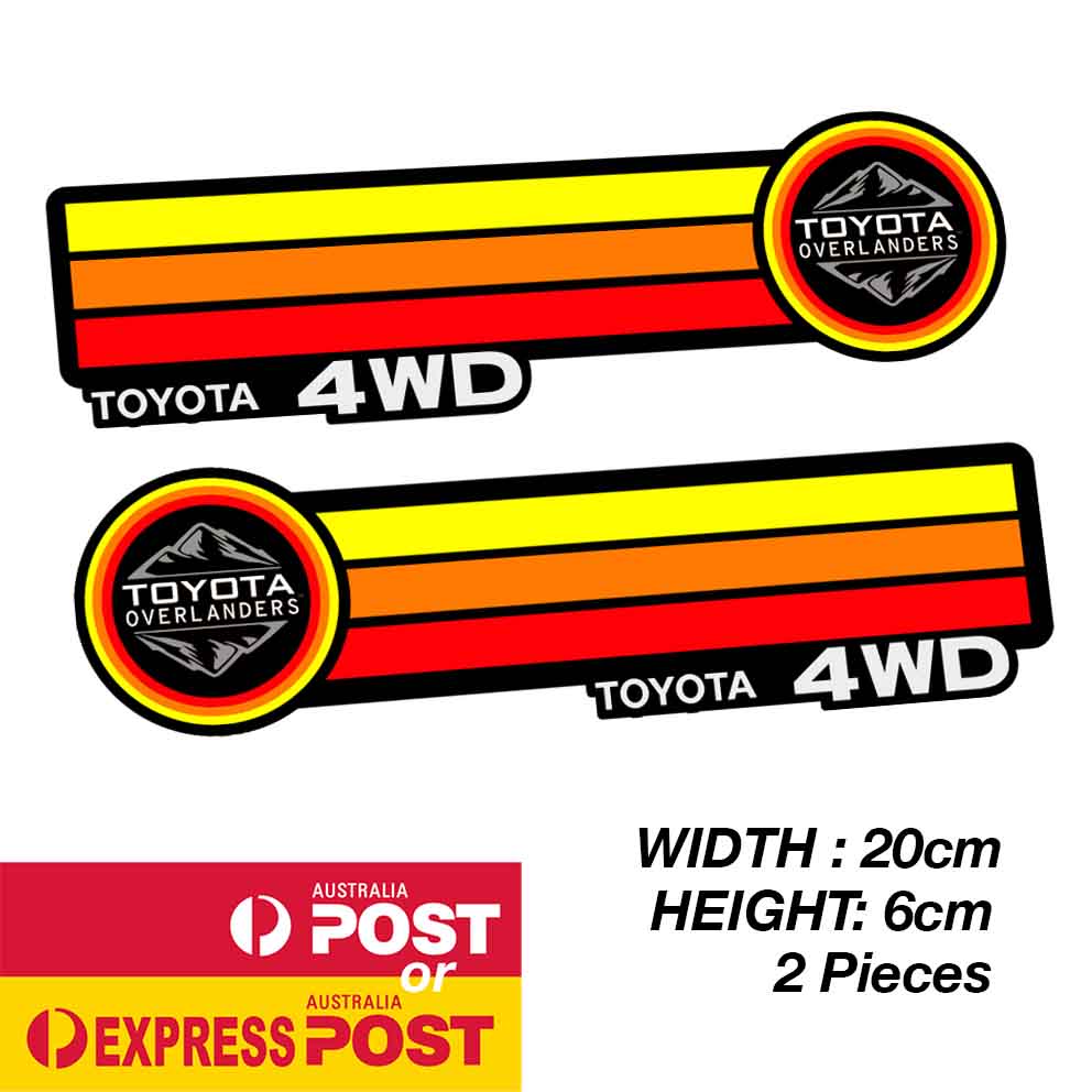 TOYOTA TRD Stripe  Overland Logo Sticker