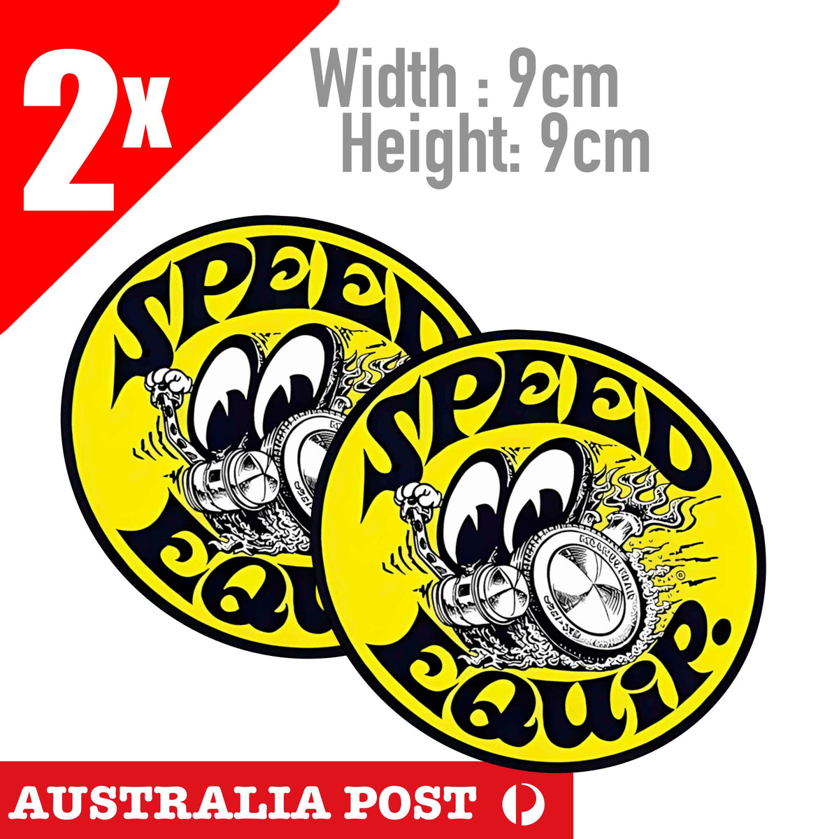 Mooneyes Hot Rod Speed Equip Garage Man Cave Logo Eyes Stickers