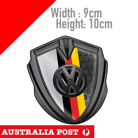 Volkswagen DARK Logo German Flag Sticker