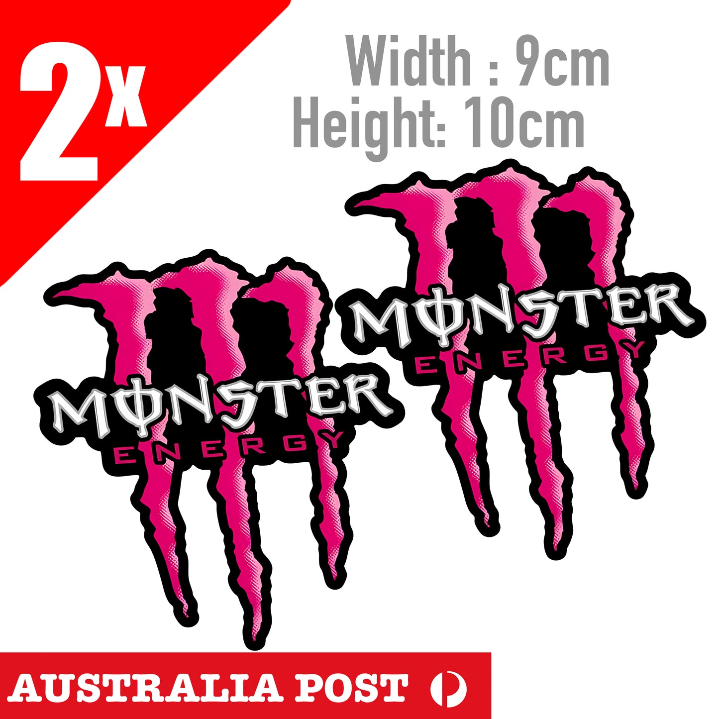 Monster Energy Drink Pink Logo Truck , Toolbox , Fridge , Bar Sticker