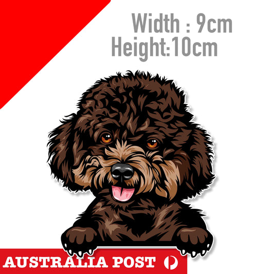 Smiling Poodle Smiling Dog Breed Bumper Sticker Laptops Tumblers Windows