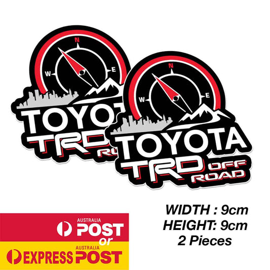 TOYOTA TRD Off Road Round Compass Logo Sticker