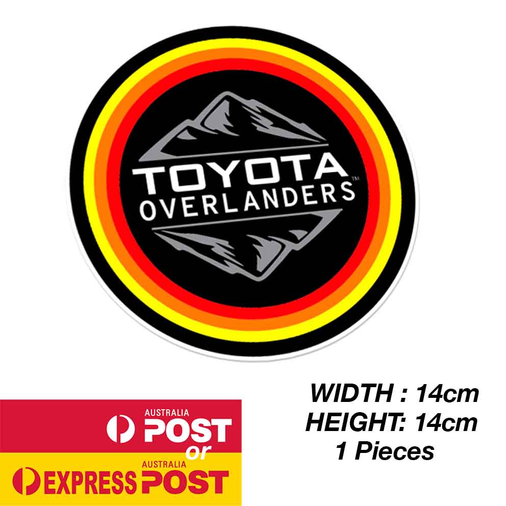 TOYOTA OVER LANDERS Round 4x4 Sticker
