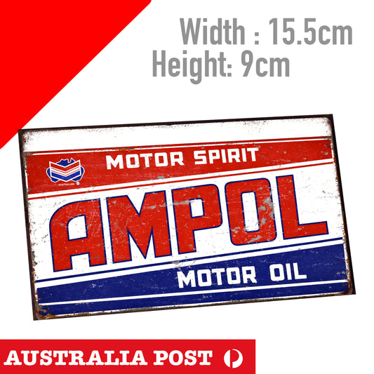 AMPOL Motor Spirit Motor Oil Vintage, Rustic Sticker