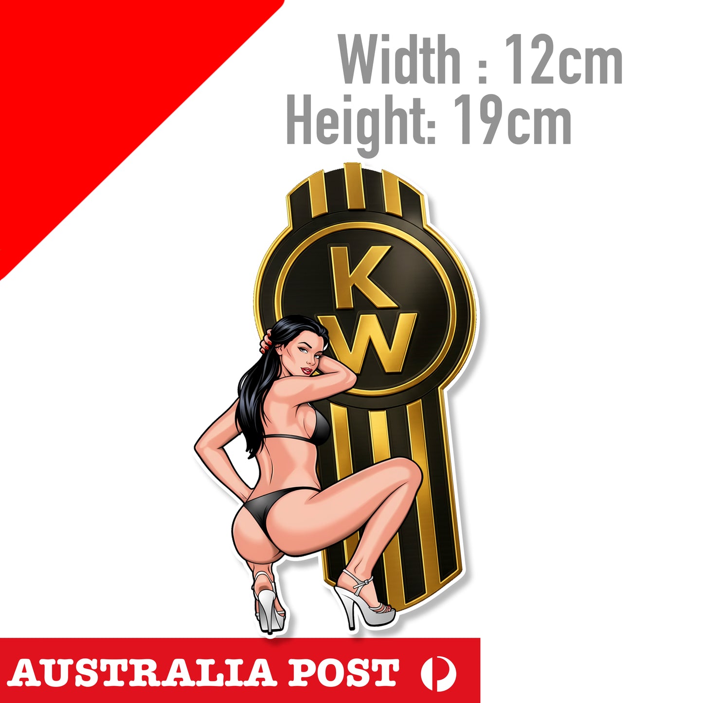 KENWORTH Sexy Girl Logo Sticker