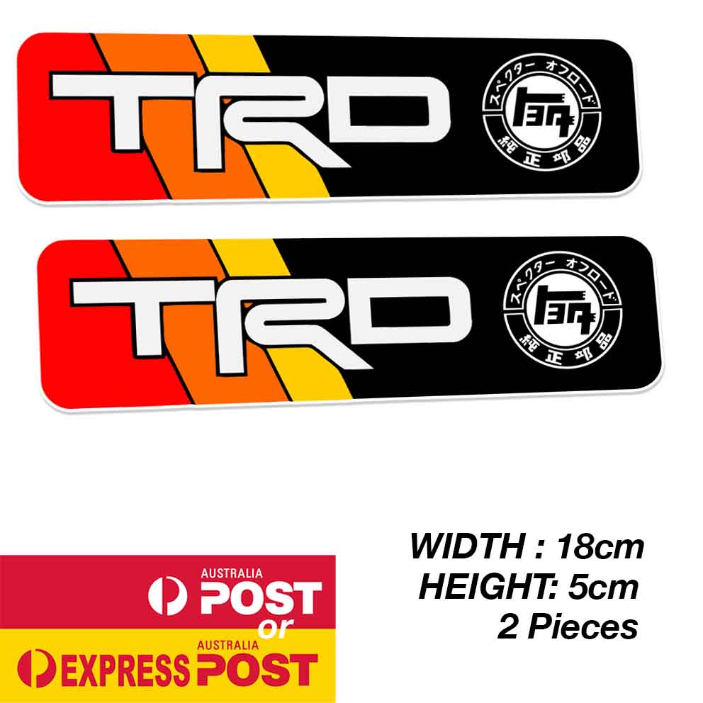 TOYOTA TRDJDM Logo Vintage Stripe Banner Sticker